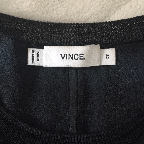 Vince Silk Mixed Media Overlay Tank - Picture 7 of 8